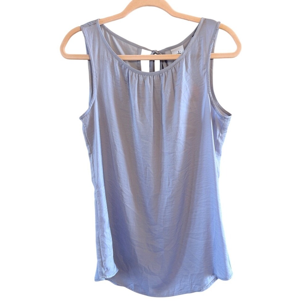 NWT Cabi Size Small Mist Tank Silver Lake Scoop Neck keyhole Tie Back Sleeveless